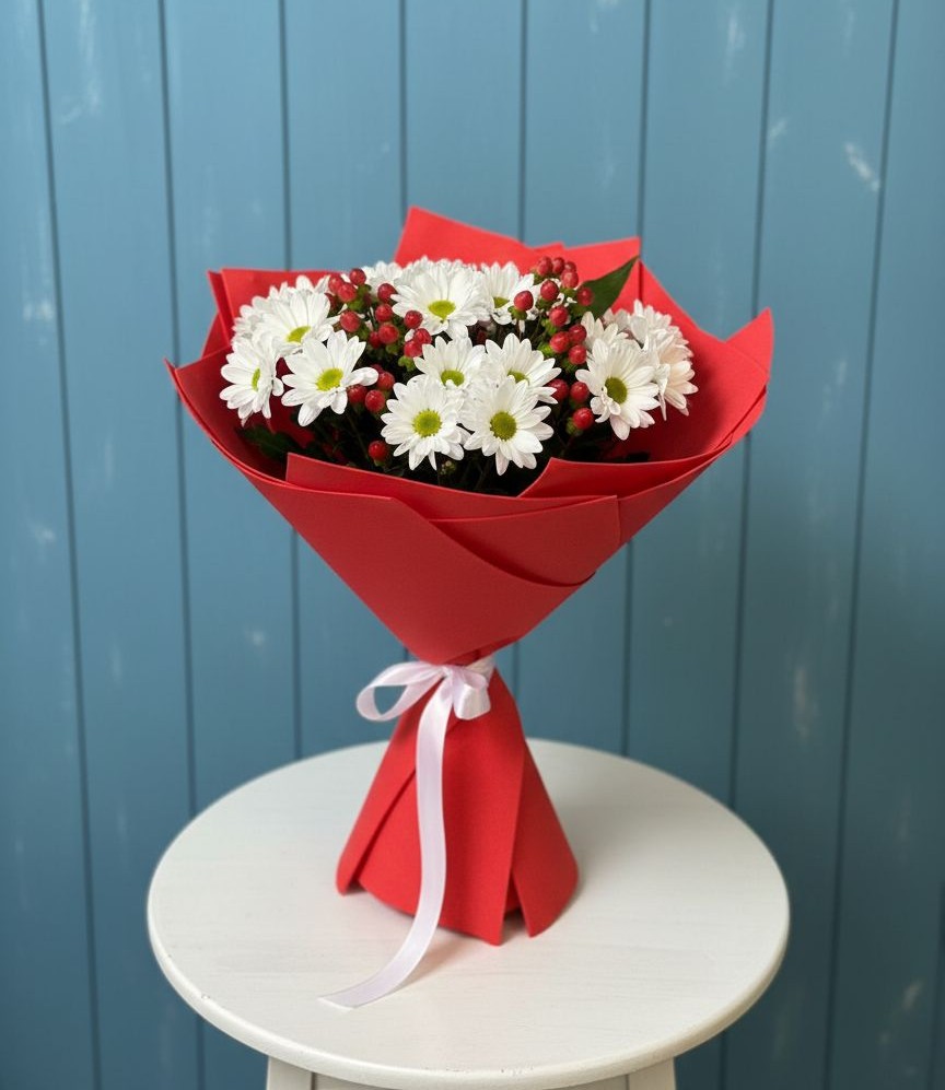 Букет цветов из: Хризантемы в Старой Руссе