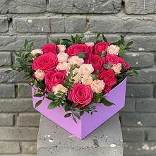 Цветочная композиция из Розы в коробке #REPLACE_PRED# Старой Руссе