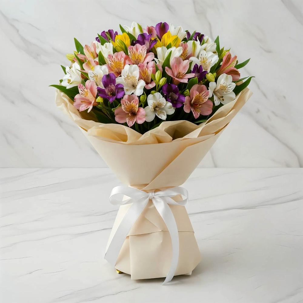 Букет цветов из: Альстромерии в Старой Руссе