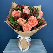 Букет цветов из:  Розы и Альстромерии #REPLACE_PRED# Старой Руссе