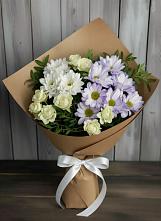 Букет цветов из:  Хризантемы и Розы #REPLACE_PRED# Старой Руссе