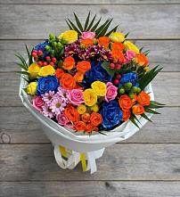 Букет цветов из:  Розы и Хризантемы в Старой Руссе