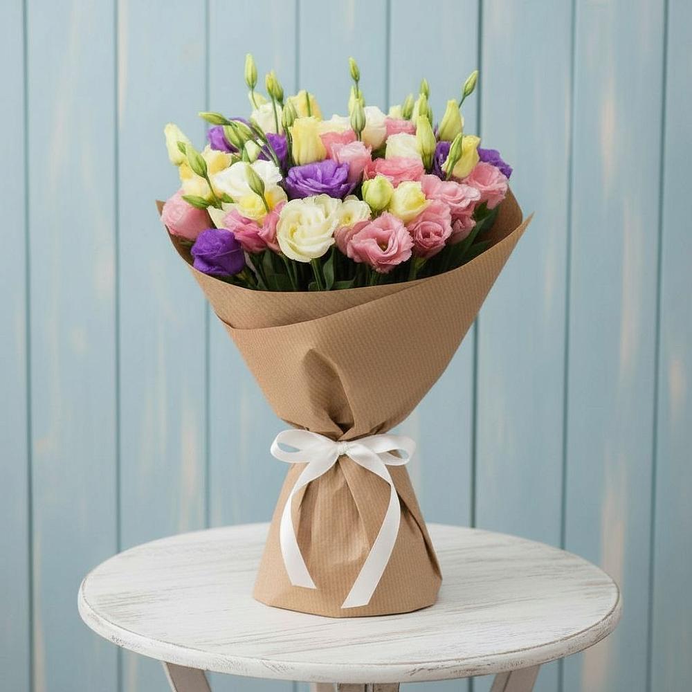 Букет цветов из: Лизиантусы в Старой Руссе