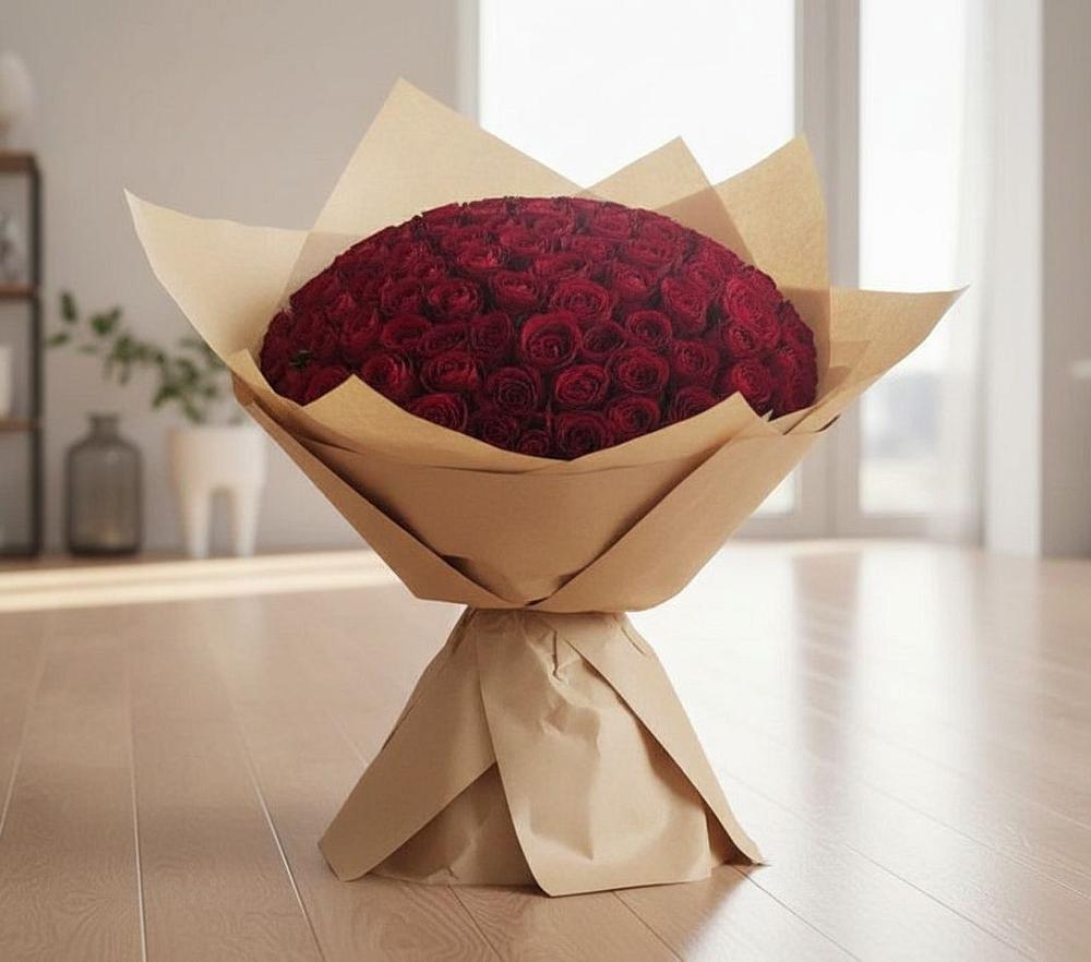 Букет 101 Красная роза в Старой Руссе